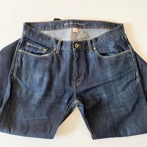 Banana Republic Dark Denim Slim Straight Jeans